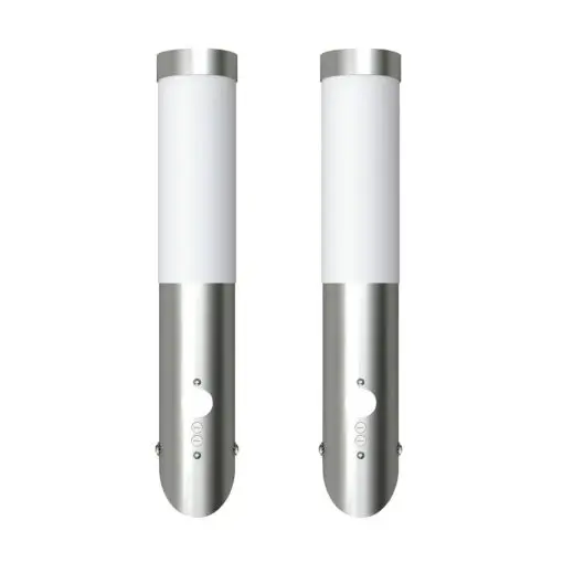 2 Motion Detector Stainless Steel Wall Lights