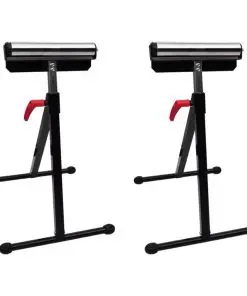 Set of 2 Adjustable Roller Stands