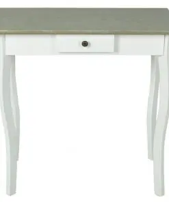vidaXL Console Table MDF White and Greyish Brown