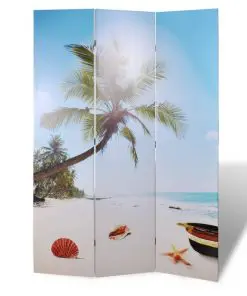 vidaXL Folding Room Divider 120×170 cm Beach
