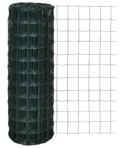 vidaXL Euro Fence Steel 25×0.8 m Green