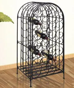 vidaXL Wine Rack for 35 Bottles Metal
