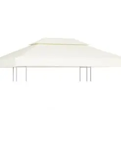Water-proof Gazebo Cover Canopy 310 g / m² Cream White 3 x 4 m