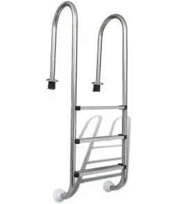 vidaXL Pool Ladder 3 Steps Stainless Steel 120 cm