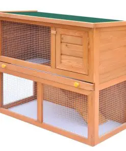 Outdoor Rabbit Hutch Small Animal House Pet Cage 1 Door Wood