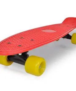 Retro Skateboard with Red Top Yellow Wheels 6.1″