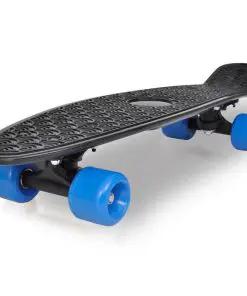 Retro Skateboard with Black Top Blue Wheels 6,1″