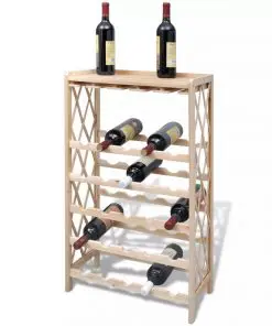 vidaXL Wine Rack for 25 Bottles Wood