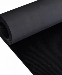 vidaXL Rubber Floor Mat Anti-Slip 5 x 1 m Fine Ribbed