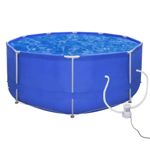 vidaXL Swimming Pool Round 367 cm with Filter Pump 300 gal / h