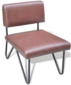 vidaXL Sofa Chair Brown Faux Leather