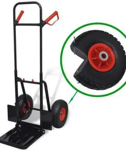 Telescoping Metal Trolley Black and Red