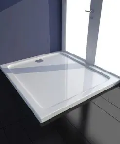 vidaXL Rectangular ABS Shower Base Tray White 80 x 90 cm