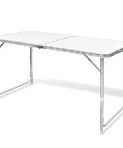 vidaXL Foldable Camping Table Aluminium 120 x 60 cm