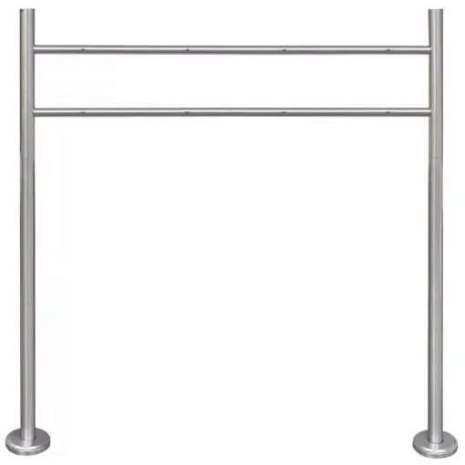 vidaXL Stainless Steel Stand for Double Mailbox