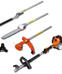 vidaXL 4-in-1 Multi-tool Hedge&Grass Trimmer, Chain Saw, Brush Cutter