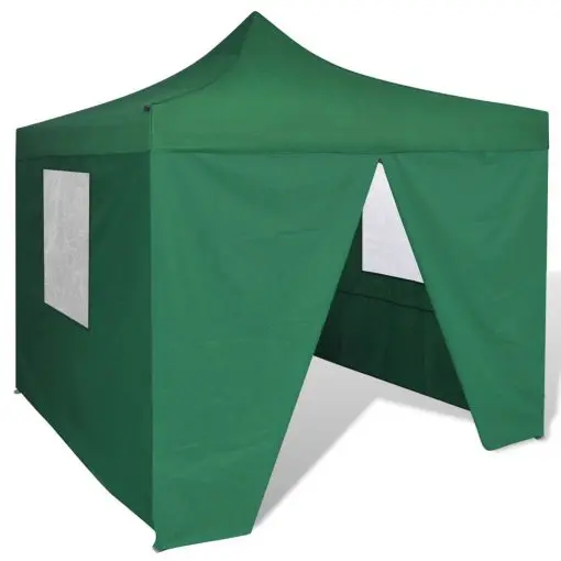 vidaXL Foldable Tent 3×3 m with 4 Walls Green