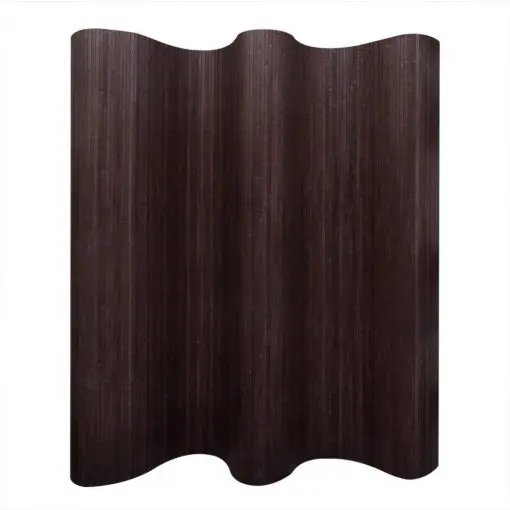 vidaXL Room Divider Bamboo Dark Brown 250×195 cm