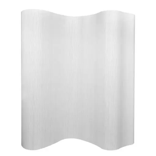 vidaXL Room Divider Bamboo White 250×195 cm