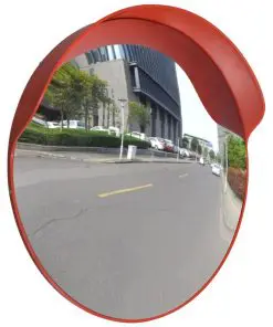vidaXL Convex Traffic Mirror PC Plastic Orange 60 cm