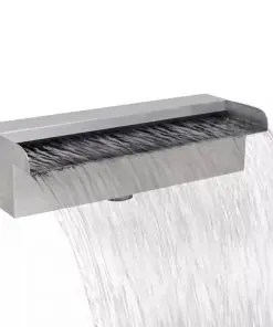 Rectangular Waterfall Pool Fountain Stainless Steel 30 cm