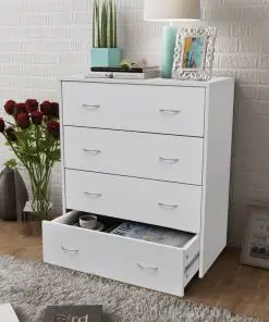 vidaXL Sideboard with 4 Drawers 60×30.5×71 cm White