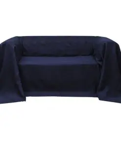 vidaXL Micro-suede Couch Slipcover Navy Blue 210 x 280 cm