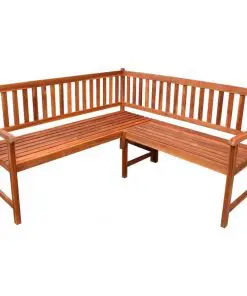 vidaXL Garden Corner Bench 150 cm Solid Acacia Wood