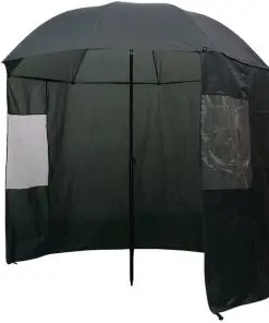 vidaXL Fishing Umbrella Green 240×210 cm