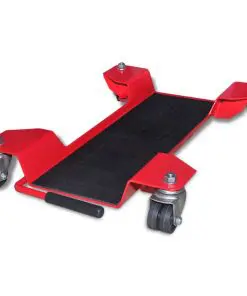 vidaXL Motorcycle Dolly Centre Stand Red