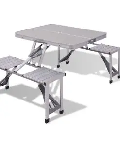 vidaXL Picnic Table Aluminium