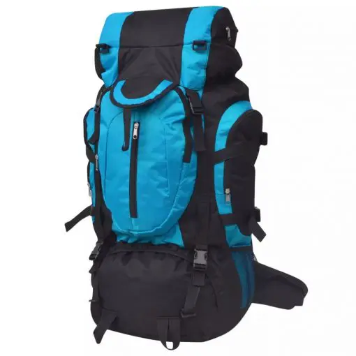 vidaXL Hiking Backpack XXL 75 L Black and Blue