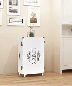 vidaXL Trunk Side Cabinet 40×30.5×81 cm White