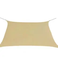 vidaXL Sunshade Sail Oxford Fabric Square 3.6×3.6 m Beige