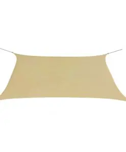 vidaXL Sunshade Sail Oxford Fabric Rectangular 2×4 m Beige