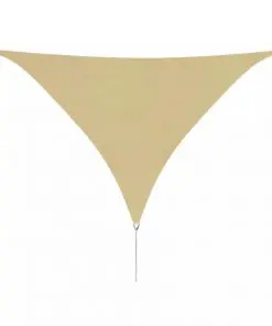 vidaXL Sunshade Sail Oxford Fabric Triangular 3.6×3.6×3.6 m Beige
