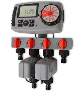 vidaXL Automatic Irrigation Timer with 4 Stations 3 V