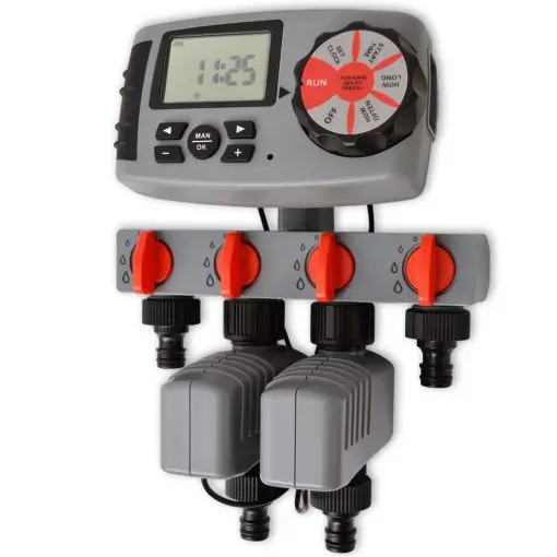vidaXL Automatic Irrigation Timer with 4 Stations 3 V
