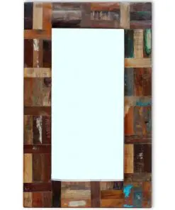 vidaXL Mirror Solid Reclaimed Wood 80×50 cm