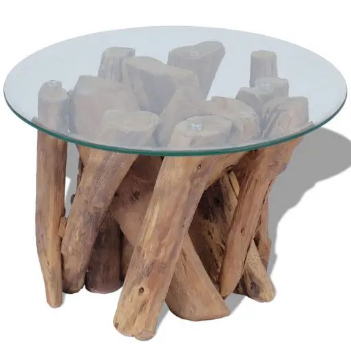 vidaXL Coffee Table Solid Teak 60 cm