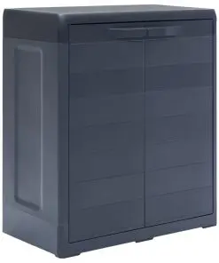 vidaXL Garden Storage Cabinet XL 78x46x94 cm Plastic
