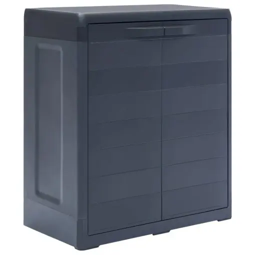 vidaXL Garden Storage Cabinet XL 78x46x94 cm Plastic