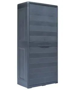 vidaXL Garden Storage Cabinet XL 78x46x175 cm Plastic