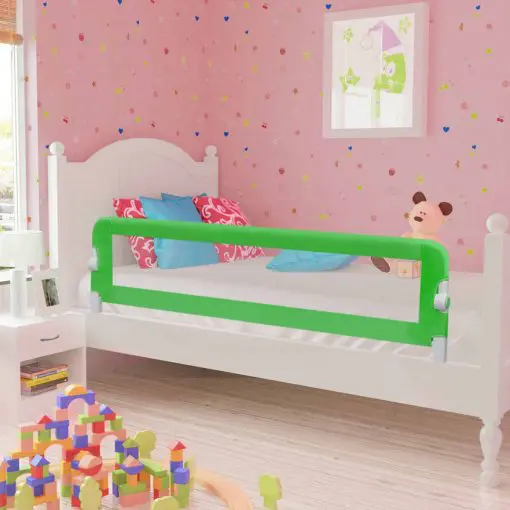 vidaXL Toddler Safety Bed Rail 2 pcs Green 150×42 cm