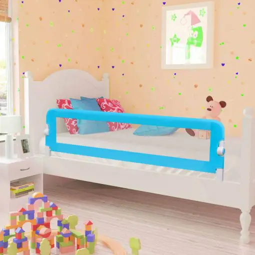 vidaXL Toddler Safety Bed Rail 2 pcs Blue 150×42 cm