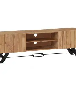 vidaXL TV Cabinet 140x30x45 cm Solid Acacia Wood