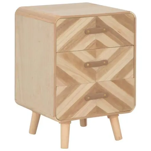 vidaXL Bedside Cabinet with 3 Drawers 40x35x56.5 cm Solid Wood
