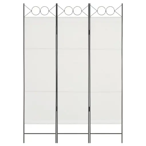 vidaXL 3-Panel Room Divider White 120×180 cm