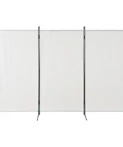 280267 vidaXL 3-Panel Room Divider White 260×180 cm