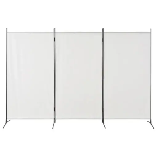 280267 vidaXL 3-Panel Room Divider White 260×180 cm